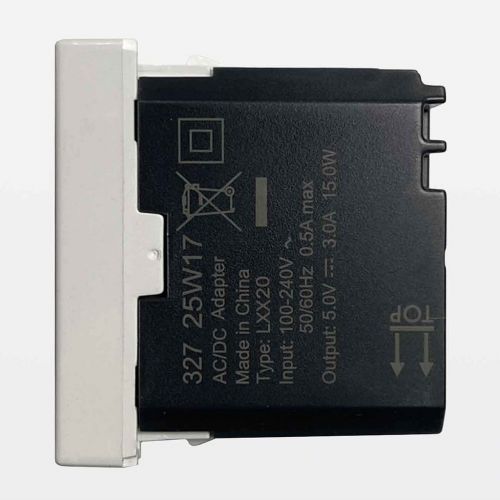 M�dulo Carregador USB Tipo A+C 15W 3000mAh Branco Matix Go Bticino Legrand JW4191AC