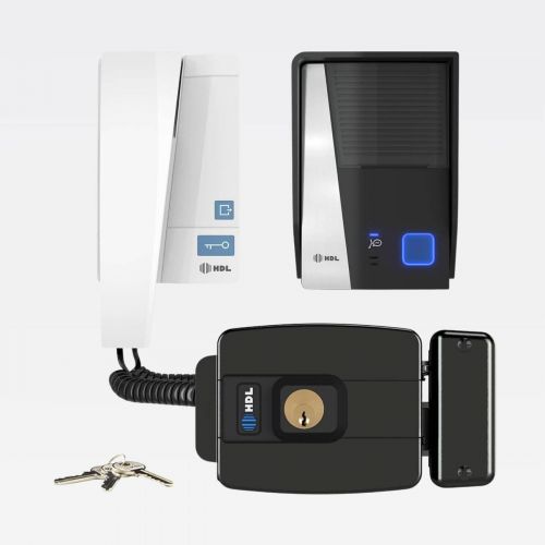 Kit Interfone HDL F8 Advance c/ Fechadura El�trica C90 STD Cilindro Fixo 40mm