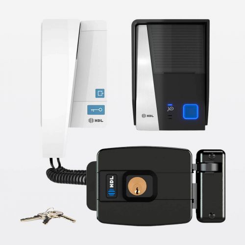 Kit Interfone HDL F8 Advance c/ Fechadura El�trica C90 STD Cilindro Fixo 40mm