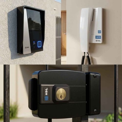 Kit Interfone HDL F8 Advance c/ Fechadura El�trica C90 STD Cilindro Fixo 40mm