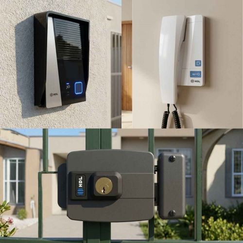 Kit Interfone HDL F8 Advance c/ Fechadura El�trica C90 STD Cilindro Fixo 40mm