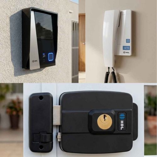 Kit Interfone HDL F8 Advance c/ Fechadura El�trica C90 STD Cilindro Fixo 40mm