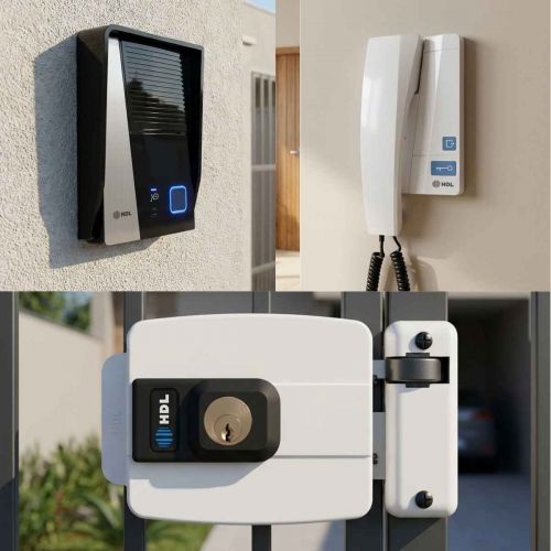 Kit Interfone HDL F8 Advance c/ Fechadura Elétrica C90 STD Cilindro Fixo 40mm