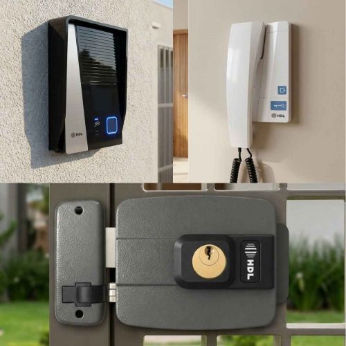 Kit Interfone HDL F8 Advance c/ Fechadura El�trica C90 STD Cilindro Fixo 40mm