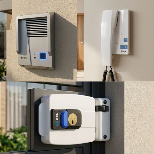 Kit Interfone HDL F8 Advance c/ Fechadura C90 PRO Protetor Antivandalismo Alumínio
