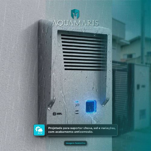 Kit Interfone HDL F8 Advance c/ Fechadura C90 PRO Protetor Antivandalismo Alum�nio