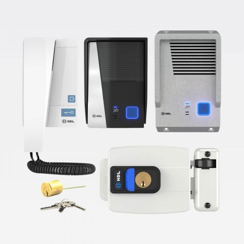 Kit Interfone HDL F8 Advance c/ Fechadura C90 PRO Protetor Antivandalismo Alum�nio