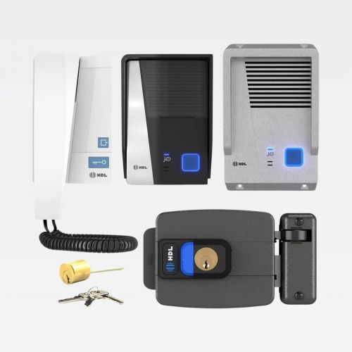 Kit Interfone HDL F8 Advance c/ Fechadura C90 PRO Protetor Antivandalismo Alum�nio