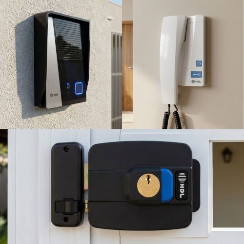 Kit Interfone HDL F8 Advance c/ Fechadura El�trica C90 PRO Cilindro Ajust�vel 31-87mm