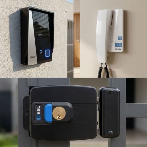 Kit Interfone HDL F8 Advance c/ Fechadura El�trica C90 PRO Cilindro Ajust�vel 31-87mm