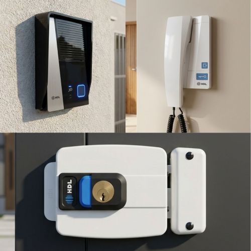 Kit Interfone HDL F8 Advance c/ Fechadura El�trica C90 PRO Cilindro Ajust�vel 31-87mm