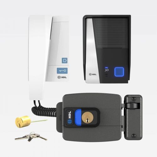 Kit Interfone HDL F8 Advance c/ Fechadura El�trica C90 PRO Cilindro Ajust�vel 31-87mm