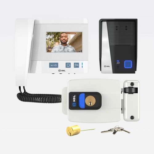 Kit V�deo Porteiro HDL Class c/ C�mera Monitor 4.3" Fechadura C90 PRO Cilindro Ajust�vel 31-87mm