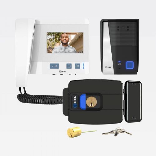 Kit V�deo Porteiro HDL Class c/ C�mera Monitor 4.3" Fechadura C90 PRO Cilindro Ajust�vel 31-87mm