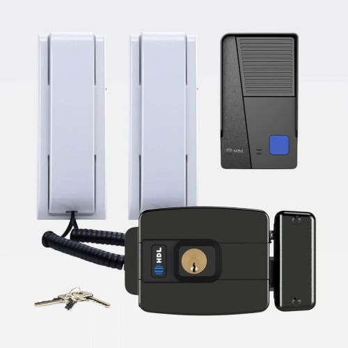 Kit Interfone HDL Class 2 Pontos c/ Fechadura El�trica C90 STD Cilindro Fixo 40mm