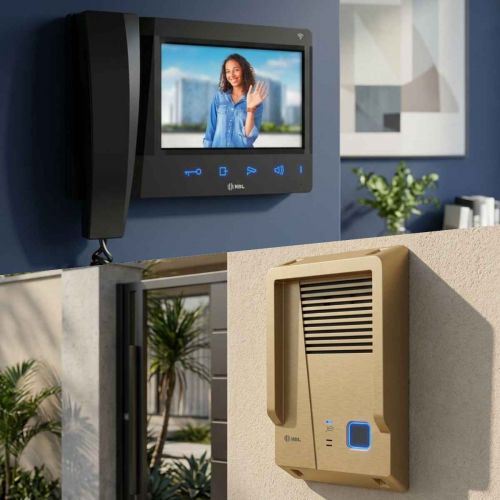 Kit V�deo Porteiro HDL Connect WiFi 7" Touchscreen c/ Aplicativo Protetor Antivandalismo