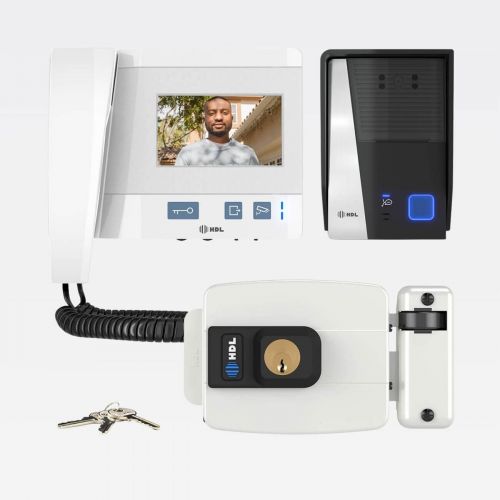 Kit V�deo Porteiro HDL Class c/ Fechadura El�trica C90 STD Cilindro 40mm Monitor