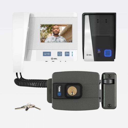 Kit V�deo Porteiro HDL Class c/ Fechadura El�trica C90 STD Cilindro 40mm Monitor