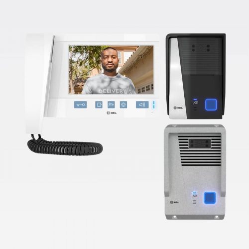 Kit V�deo Porteiro HDL Advance Monitor 7" Viva-Voz Fone Protetor Antivandalismo
