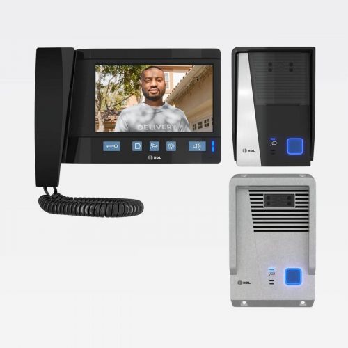 Kit V�deo Porteiro HDL Advance Monitor 7" Viva-Voz Fone Protetor Antivandalismo