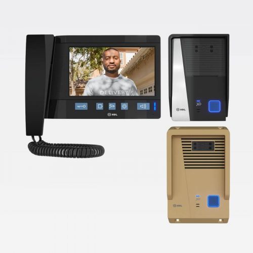 Kit V�deo Porteiro HDL Advance Monitor 7" Viva-Voz Fone Protetor Antivandalismo