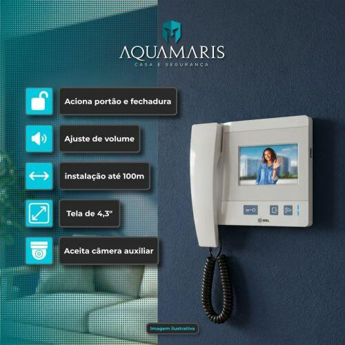 Kit V�deo Porteiro HDL Class 2 Pontos com C�mera + Fechadura C-90 STD Fixa 40mm