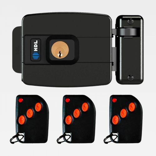 Kit Fechadura Elétrica C-90 STD HDL + 3 Controles Remoto RTHT + Receptor + Fonte 12V