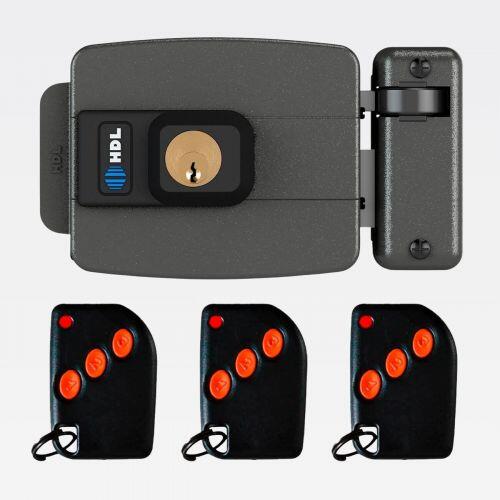 Kit Fechadura Elétrica C-90 STD HDL + 3 Controles Remoto RTHT + Receptor + Fonte 12V
