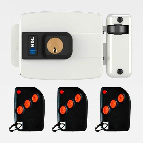 Kit Fechadura Elétrica C-90 STD HDL + 3 Controles Remoto RTHT + Receptor + Fonte 12V