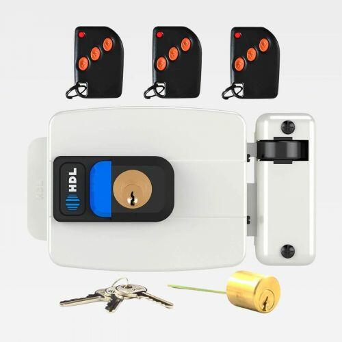 Kit Fechadura Elétrica C-90 PRO HDL com Botão + Controles + Fonte 12V Bivolt