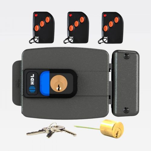 Kit Fechadura El�trica C-90 PRO HDL com Bot�o + Controles + Fonte 12V Bivolt