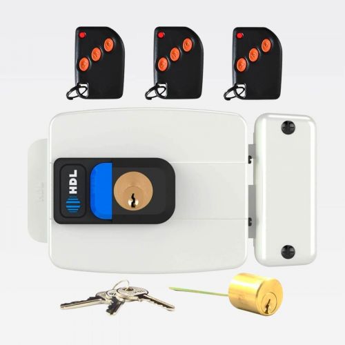 Kit Fechadura El�trica C-90 PRO HDL com Bot�o + Controles + Fonte 12V Bivolt