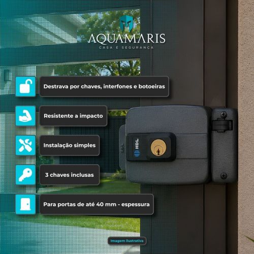 Kit Interfone WiFi HDL Connect c/ Fechadura El�trica C-90 STD + Controle Aplicativo