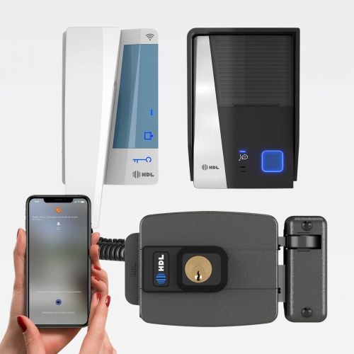 Kit Interfone WiFi HDL Connect c/ Fechadura El�trica C-90 STD + Controle Aplicativo