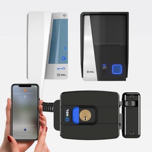 Kit Interfone WiFi HDL Connect c/ Fechadura El�trica C-90 STD + Controle Aplicativo