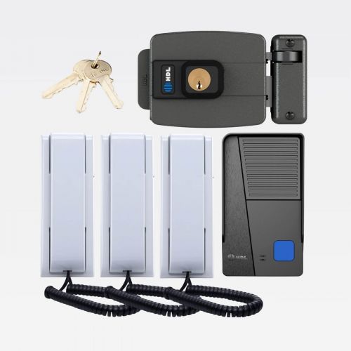Kit Porteiro Eletr�nico HDL Class 3 Monofones + Fechadura C90 STD