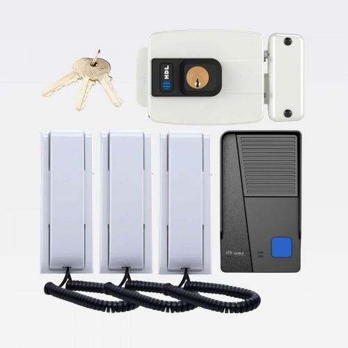 Kit Porteiro Eletr�nico HDL Class 3 Monofones + Fechadura C90 STD