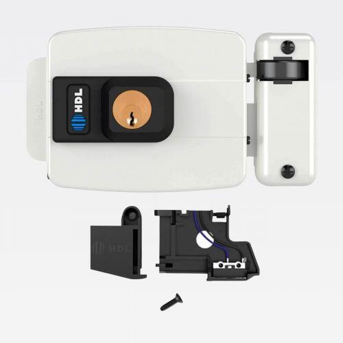 Kit Fechadura Elétrica C90 STD HDL + Sensor Porta Aberta Cilindro 40mm Preta
