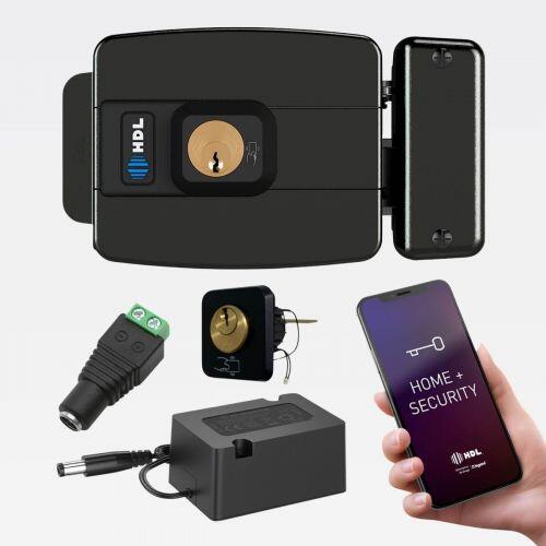 Kit Fechadura Eletr�nica HDL C90 Control App Bluetooth RFID Tags Fonte Conector