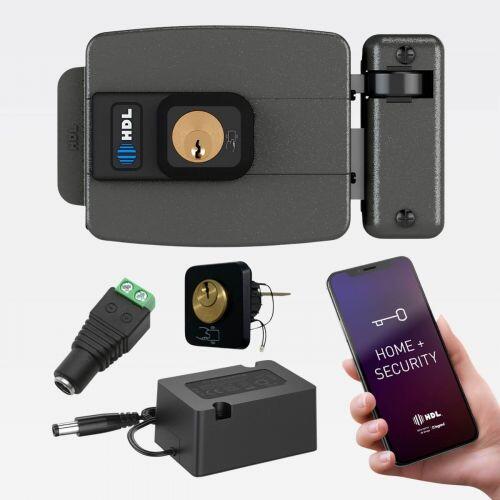 Kit Fechadura Eletrônica HDL C90 Control App Bluetooth RFID Tags Fonte Conector