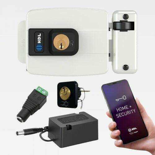 Kit Fechadura Eletrônica HDL C90 Control App Bluetooth RFID Tags Fonte Conector