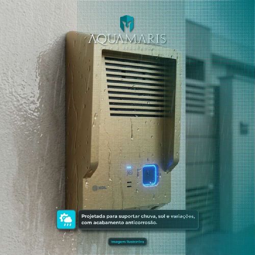 Kit Interfone HDL F8 Advance Bronze + Fechadura C90 Pro + Protetor Antivandalismo Cilindro Ajust�vel 31-87mm