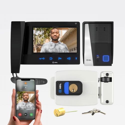 Vídeo Porteiro Wifi HDL Connect c/ Fechadura C90PRO Ajustável HDL