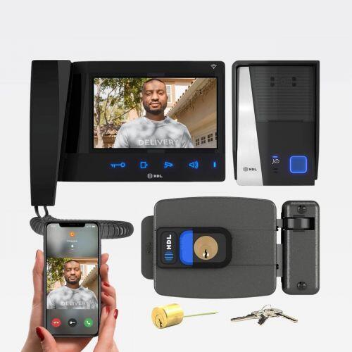 Vídeo Porteiro Wifi HDL Connect c/ Fechadura C90PRO Ajustável HDL