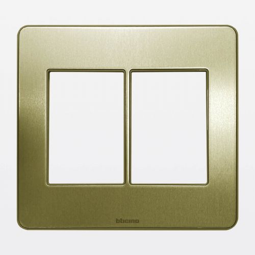 Placa 3+3 Postos 4x4 Alumínio Pérola Matix Go Bticino Legrand JA4826APBR