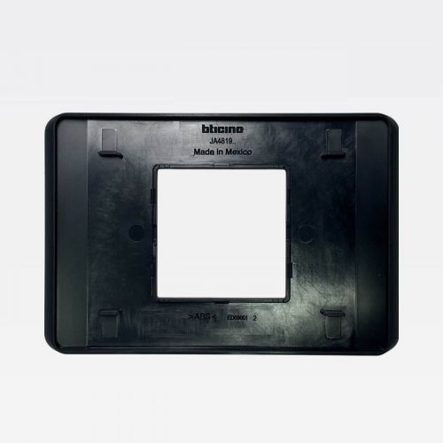 Placa 2 Postos Adjacentes 4x2 Preta Matix Go Bticino Legrand JA4819JB