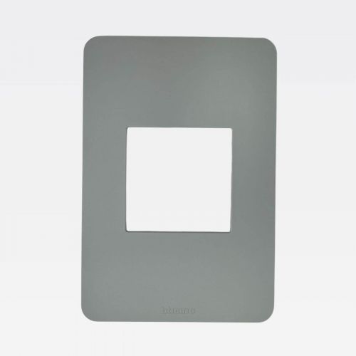 Placa 2 Postos Adjacentes 4x2 Cinza Matix Go Bticino Legrand JA4819JG