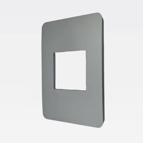 Placa 2 Postos Adjacentes 4x2 Cinza Matix Go Bticino Legrand JA4819JG