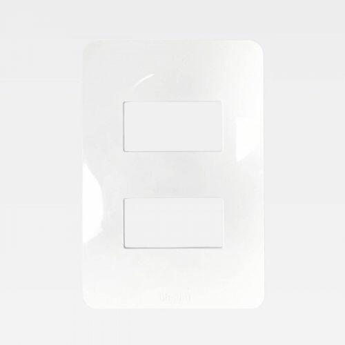 Placa 2 Postos 4x2 Branca Matix Go Bticino Legrand JA4803M2JW