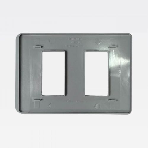 Placa 2 Postos 4x2 Cinza Matix Go Bticino Legrand JA4803M2JG